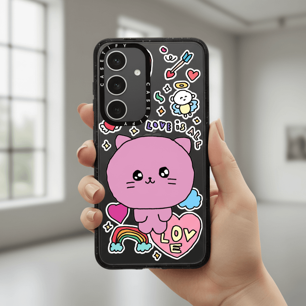 CASETiFY 최고심 굿즈 케이스 키덜트 폰꾸 범퍼 하드 케이스 사랑이 전부, 갤럭시S22 울트라