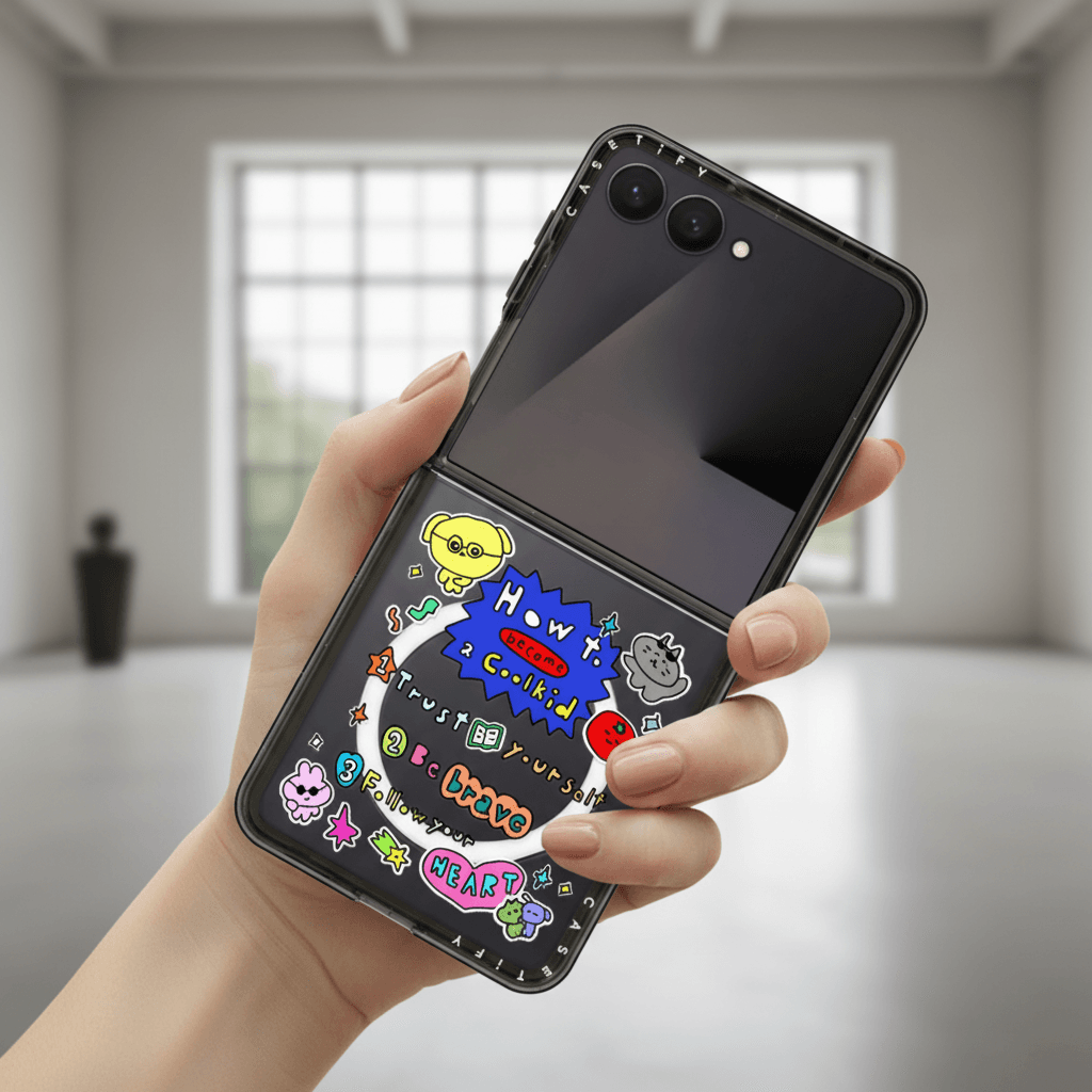 CASETiFY 최고심 굿즈 케이스 키덜트 폰꾸 범퍼 하드 케이스 짱이 되는 법, 갤럭시Z 플립7