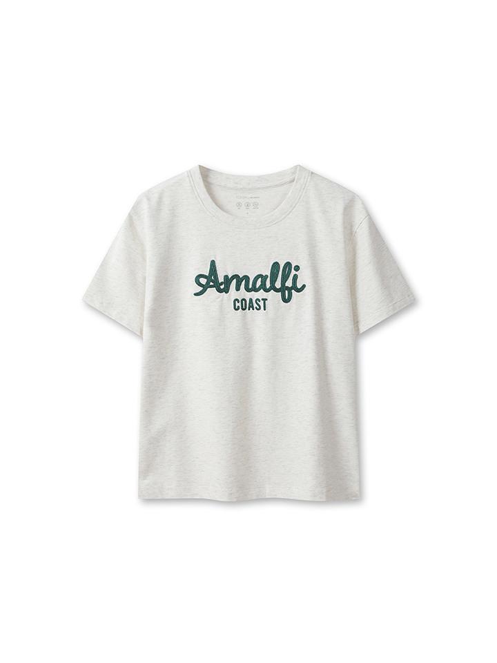 TOP TEN レディース クールエアコットン グラフィック半袖Tシャツ ITALY_MSF2TS2102