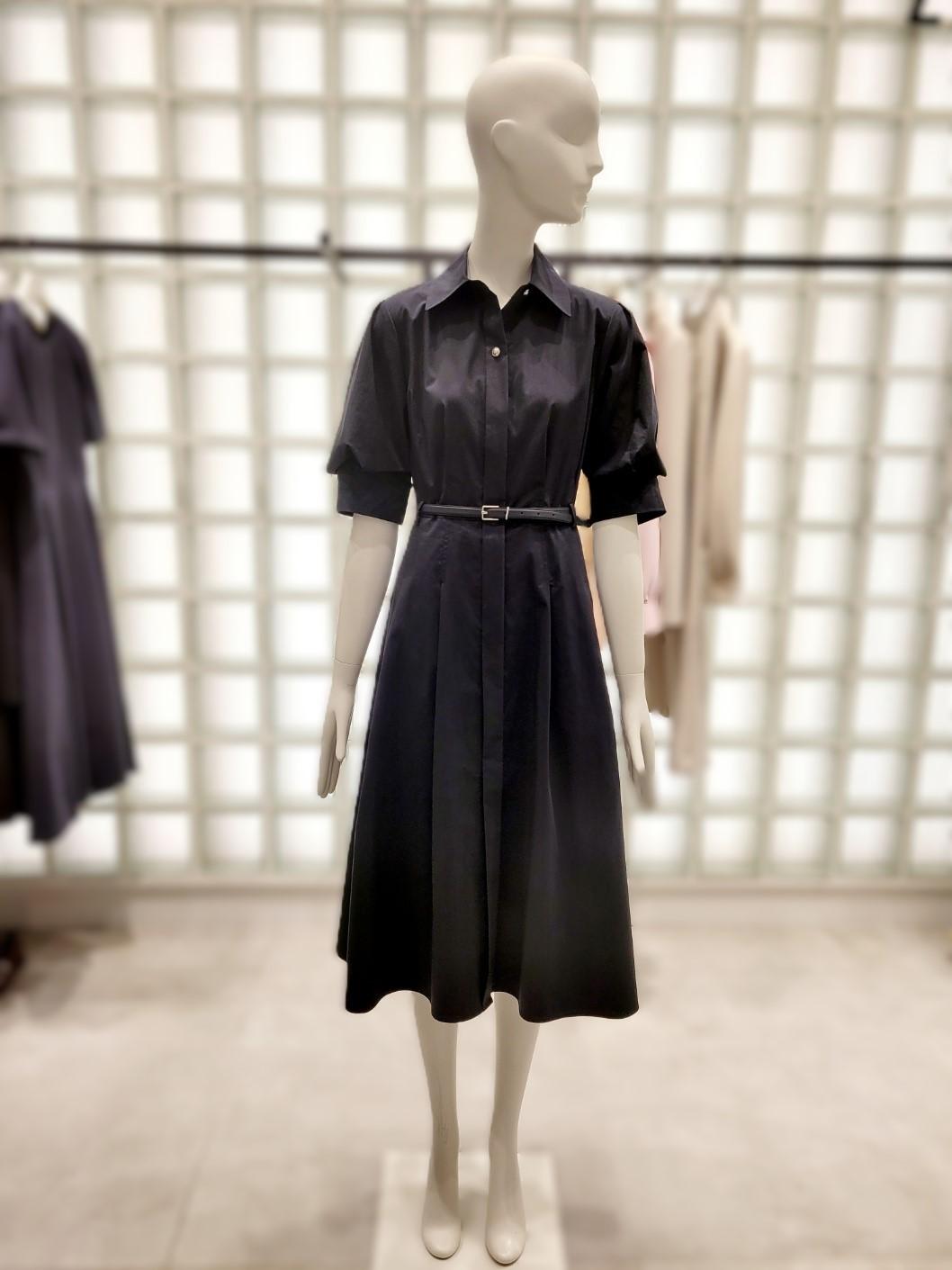 ZOOC ピンタックポイント シャツ Aラインワンピース V252PSE935