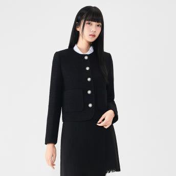 미쏘 ラウンドネック ツイードジャケット MIWJKF31PG