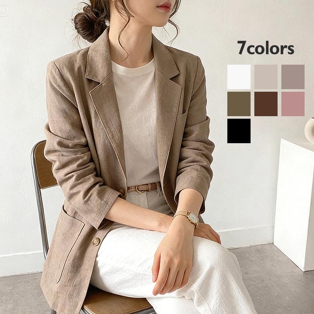 レディース リネンジャケット ビッグサイズ 春 夏 長袖 季節の変わり目 ハレの日 アウター