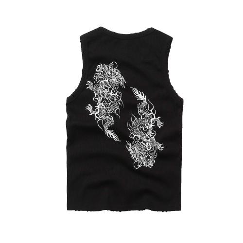[WHAT THE PARTY] Dragon Legend Sleeveless - black キャミソール