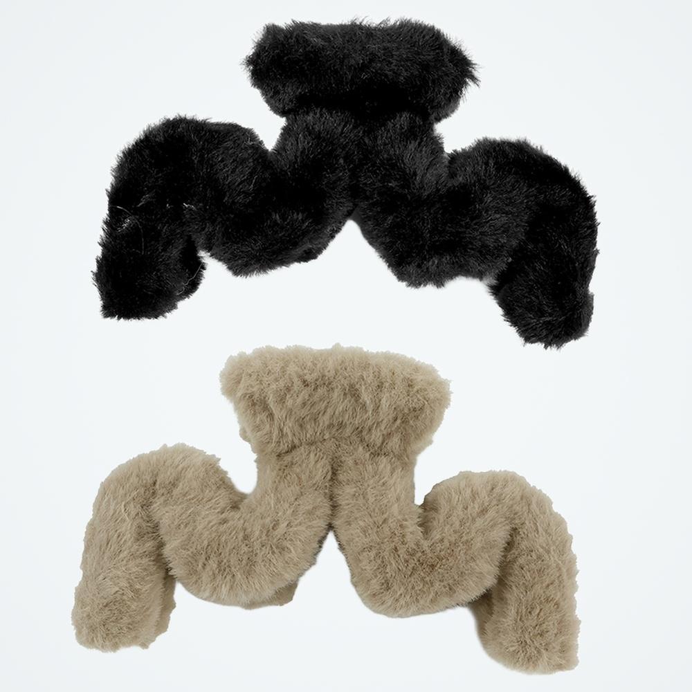 レディース ヘアアクセサリー ファー プラッシュ クリップ パーティー룩 Y2K ヘアピン おすすめアイテム