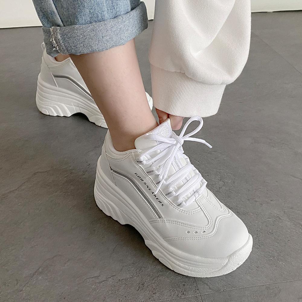 チアリーダー 7cm レディース 厚底スニーカー 国内製造 カラフルシューズ 快適な厚底スニーカー スタンディングシューズ