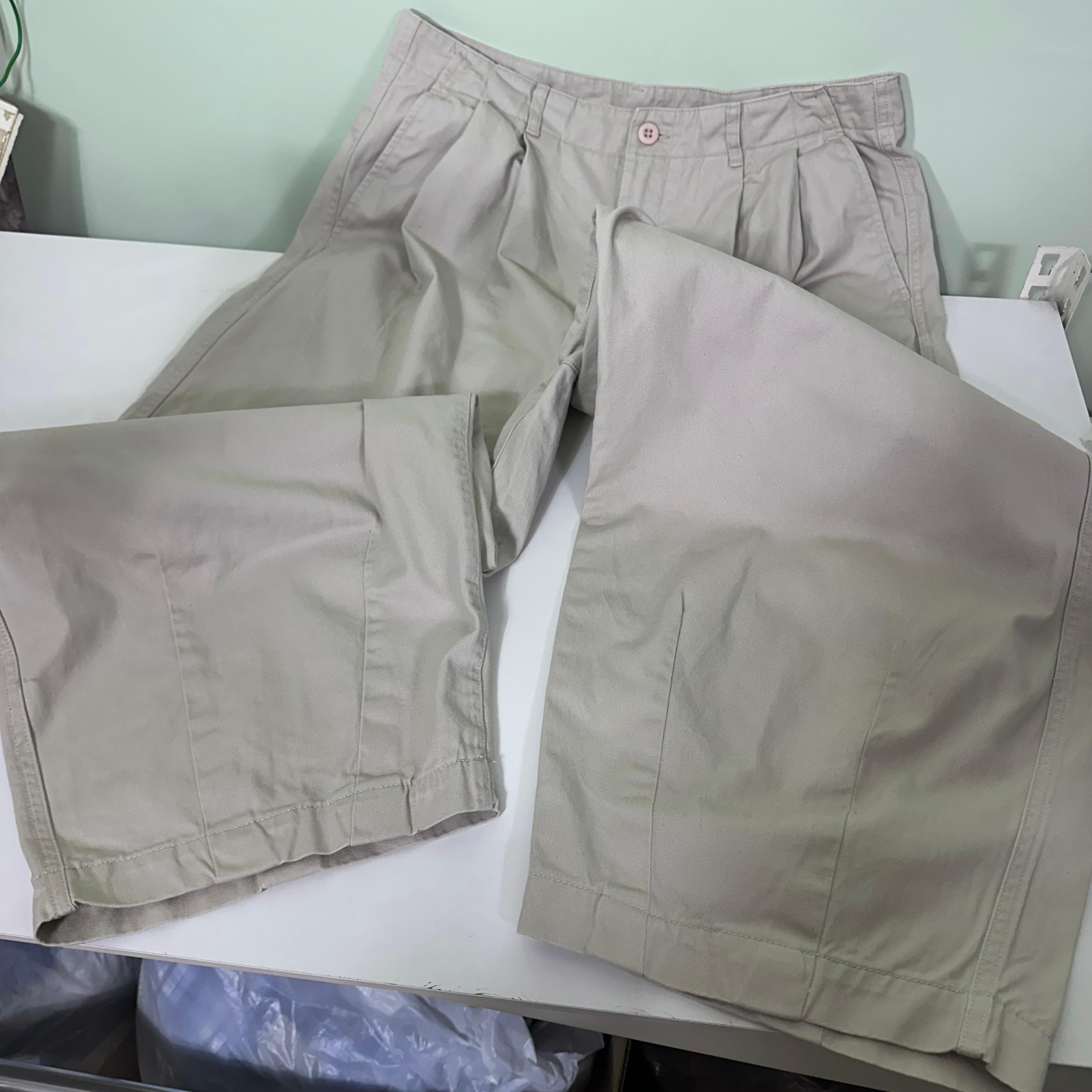 XL 34 Musinsa STANDARD ライトベージュ ハイウエスト 2タック ワイド コットンパンツ