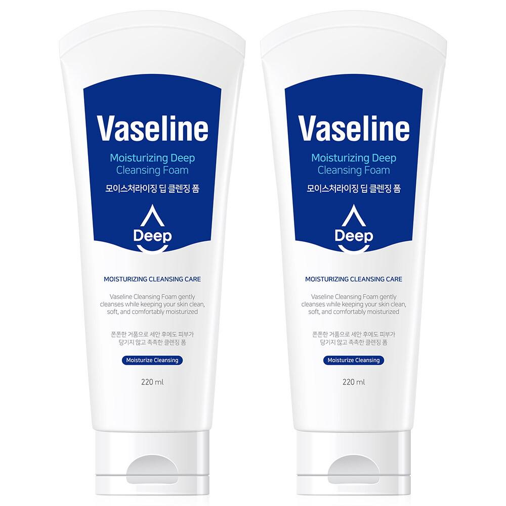 Vaseline モイスチャライジング ディープ クレンジングフォーム 220ml, 4個