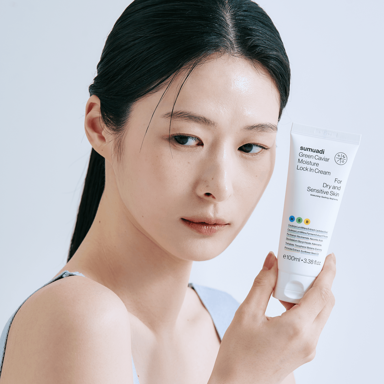 Smoadi グリーンキャビア モイスチャー ロックイン クリーム 100ml, 2個