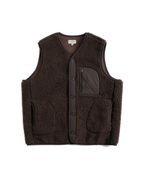[WILD BRICKS] W24 FLEECE VEST (dark brown) 103448
