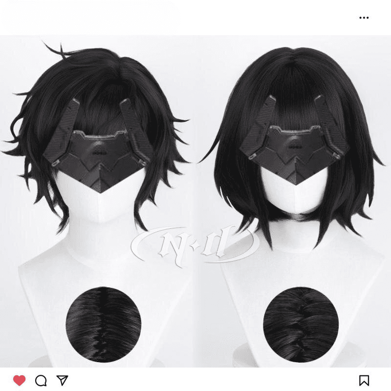 アークナイツ エンドフィールド 男性 女性 管理者 ブラック ウィッグ ヘア