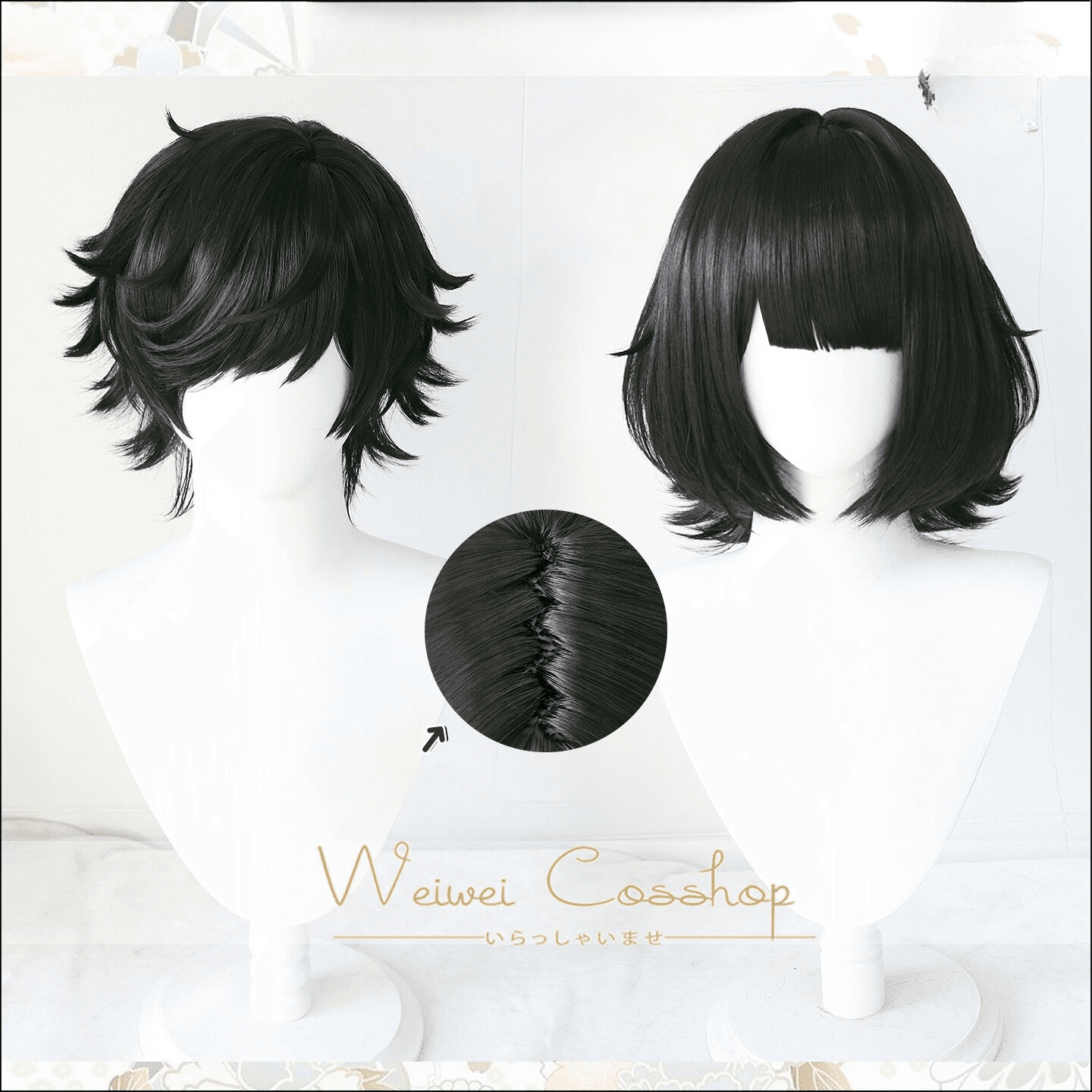 アークナイツ Endfield 男女管理者 カーキブラック カットウィッグ ヘアスタイル コスプレ