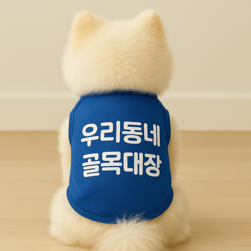 名入れできる犬猫用夏服 名前刻印 カスタムメイド服 ブルー XS