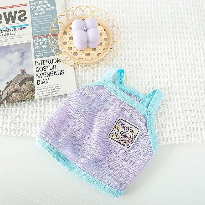 犬服 シフォン タンクトップ パープル