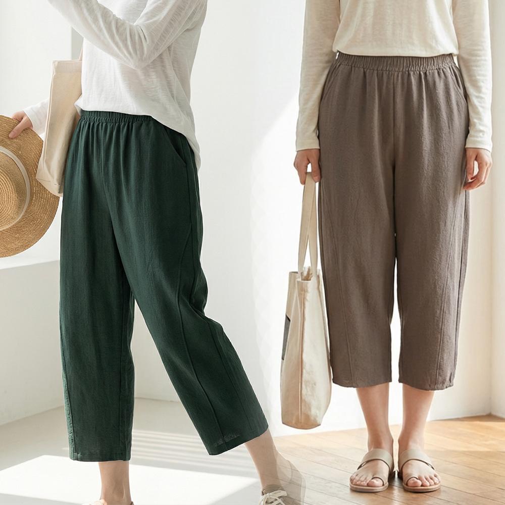 ワイドパンツ バルーンパンツ バギーパンツ ウエストゴム 壺型パンツ レディース おばあちゃん用 リネン ゆったりパンツ