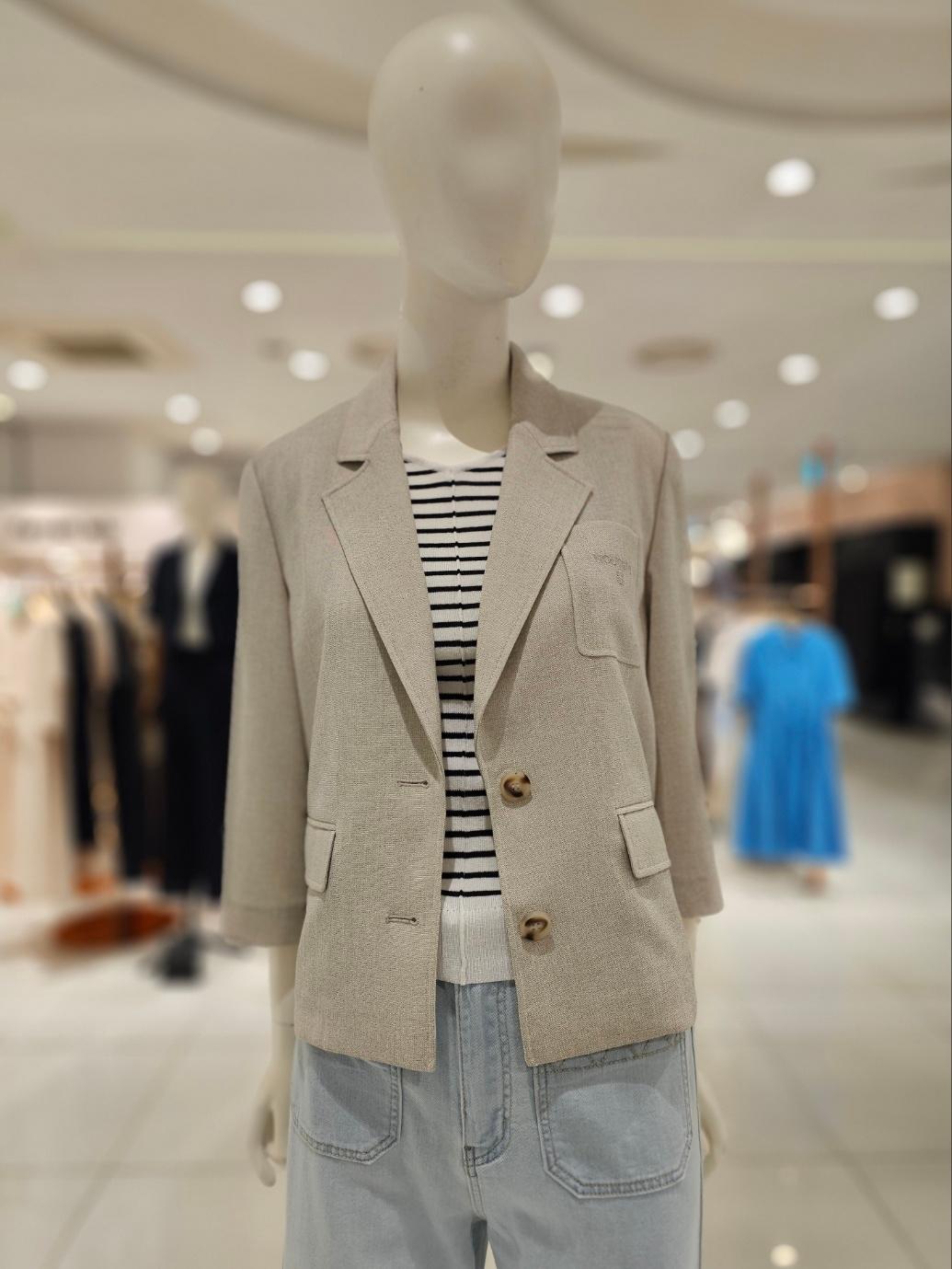 SOUP 7分袖 ポケット シングルジャケット SB4JK91