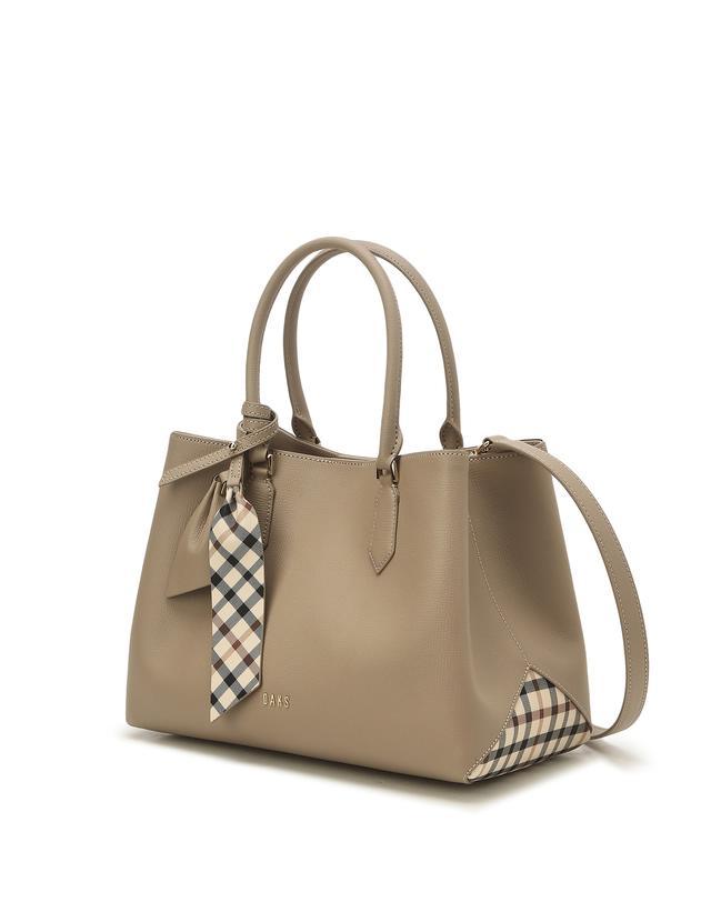 DAKS チェック切替 牛革 トートバッグ DCBA4E132