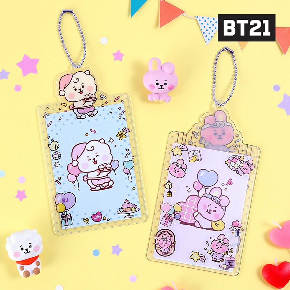 BT21 ポカホルダー フォトカードホルダー 写真 キーリング 鍵 キーチェーン 防弾 グッズ パーティー コヤ