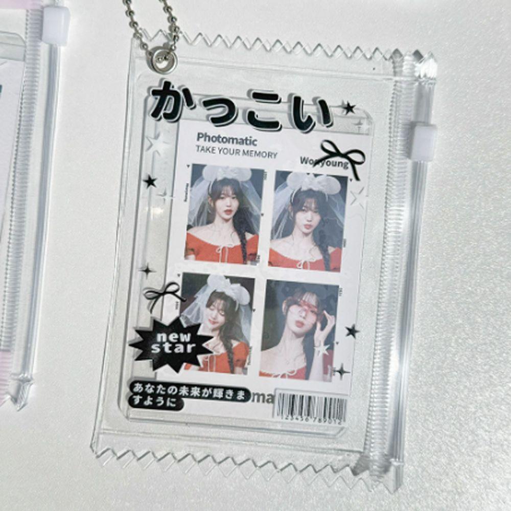 思い出のレトロフォトカードホルダーポーチケースミニドールバッグキーリング