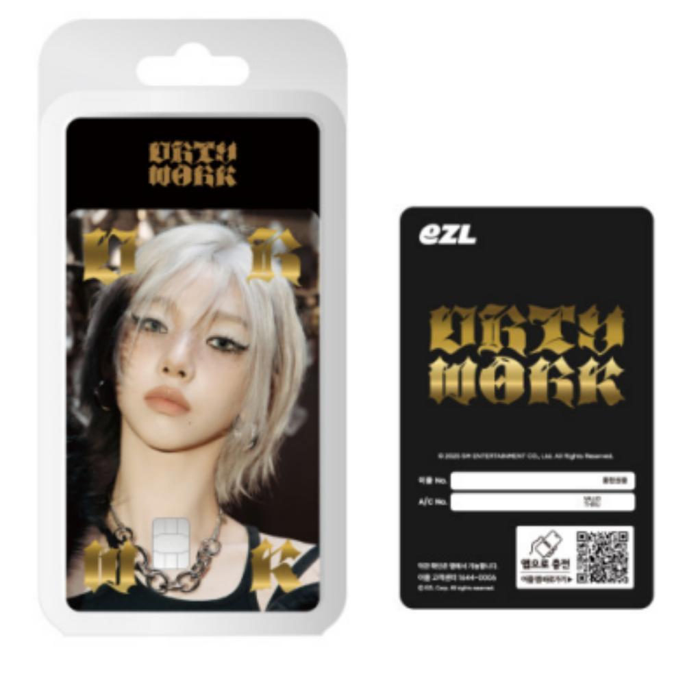金箔 aespa イズル ホログラム ICカードチャージ式 キャッシュビーカード
