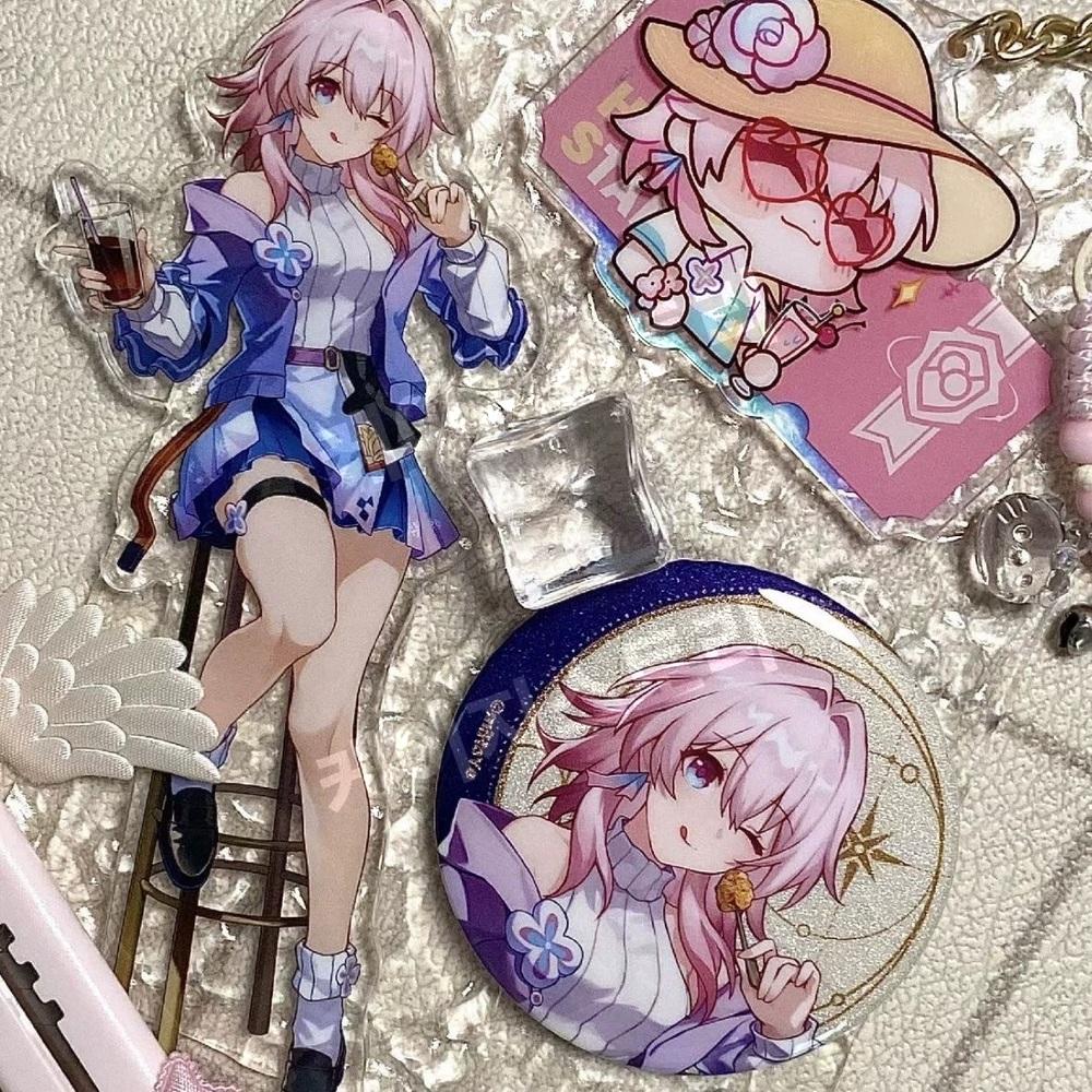 崩壊スターレイル March Seventh 同人 アクリルスタンド 缶バッジ