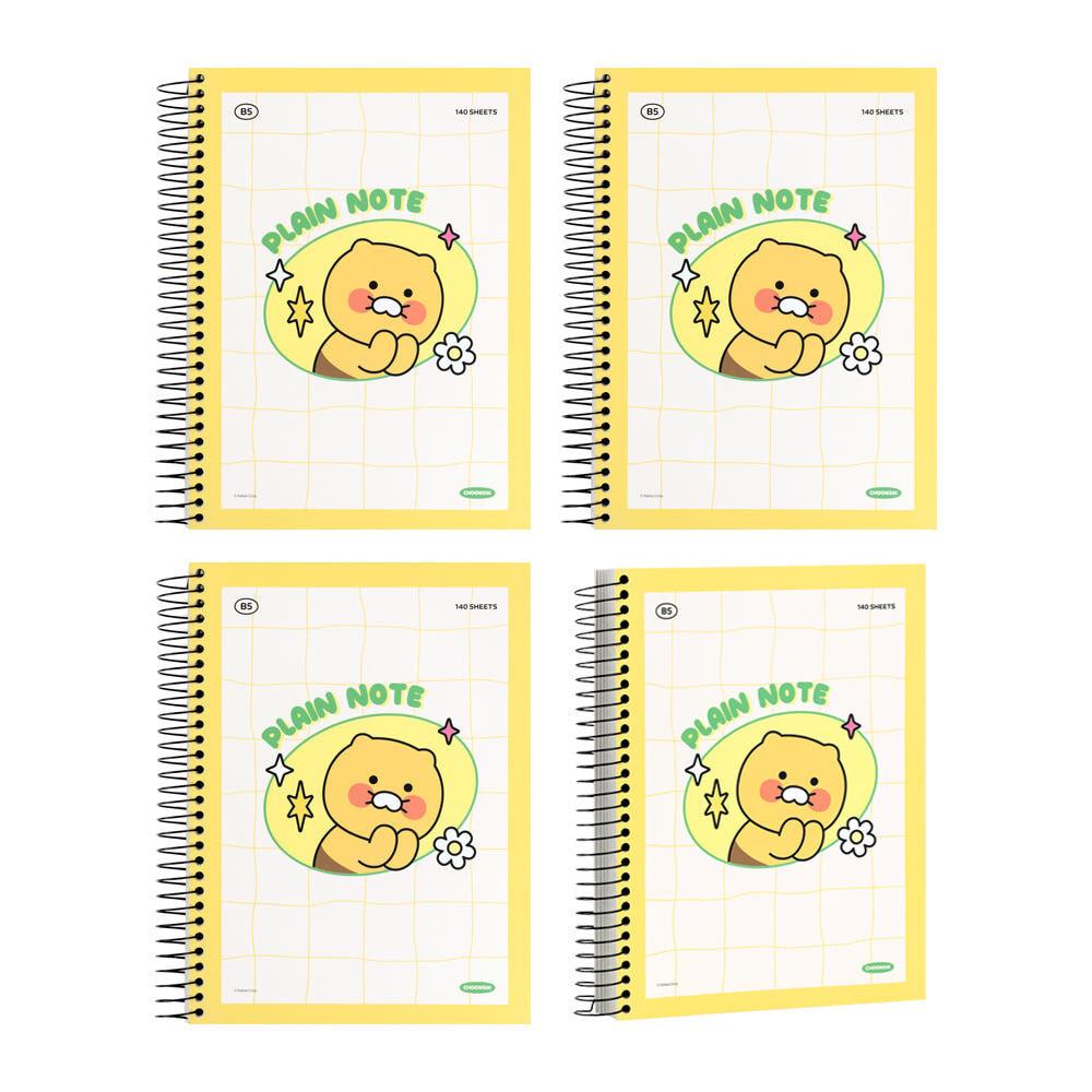 カカオフレンズ チュンシキ 厚手 スプリングノート 4個セット 新学期 入学祝い