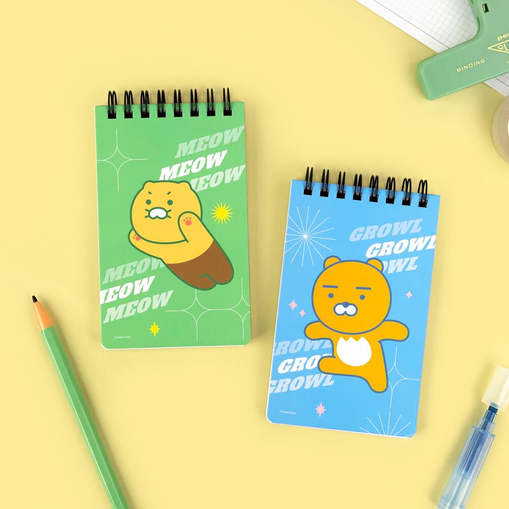 カ카오フレンズ ビビッド 上綴じ スプリング手帳