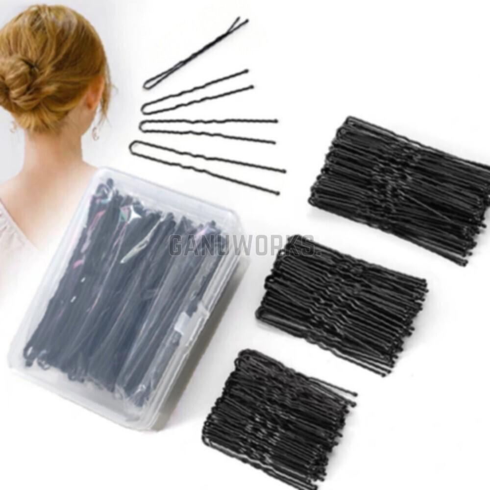 클립 실핀 U핀 100개입 여성 헤어 비녀 데일리 패션 앞머리 고정핀 헤어핀 세트