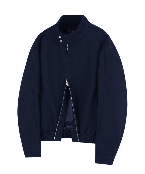 EASYNOEASY ウールハリントンジャケット ネイビー ENE23FW