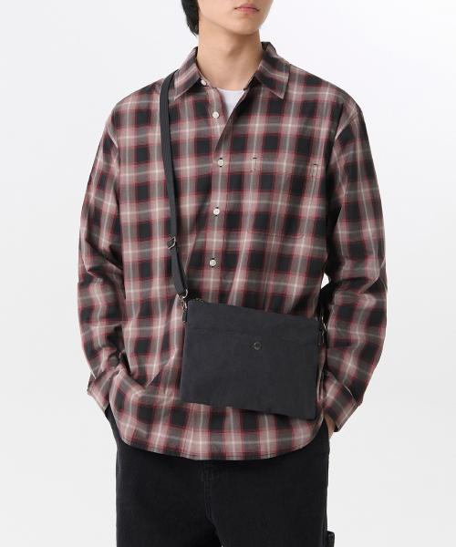 무신사스탠다드 ウォッシュド キャンバス サコッシュ チャコール 1624891