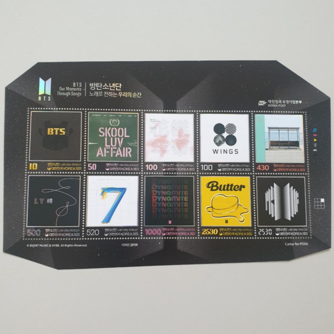 切手 BTS 防弾少年団 歌で伝える私たちの瞬間 記念カード
