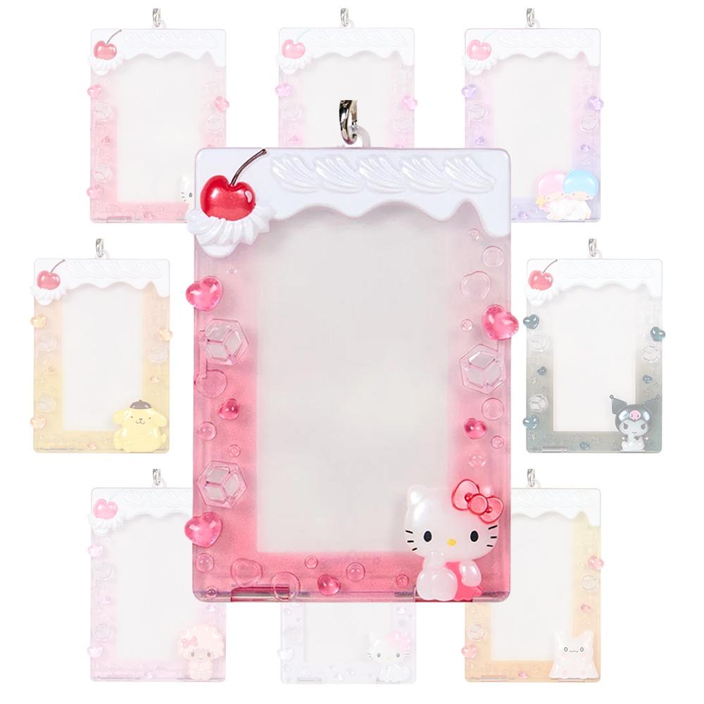 Sanrio Enjoy Idol メロンソーダ グラデーション フォトカード トレーディングキーホルダー HELLO KITTY