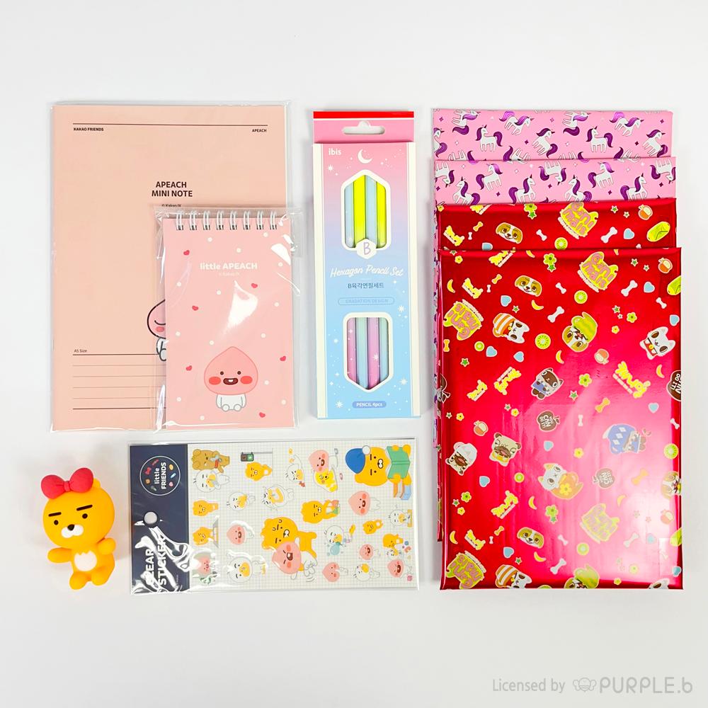 カカオフレンズ 文具セット 学用品 筆記具 学生 卒業 記念品 入学 ギフト包装 プレゼント