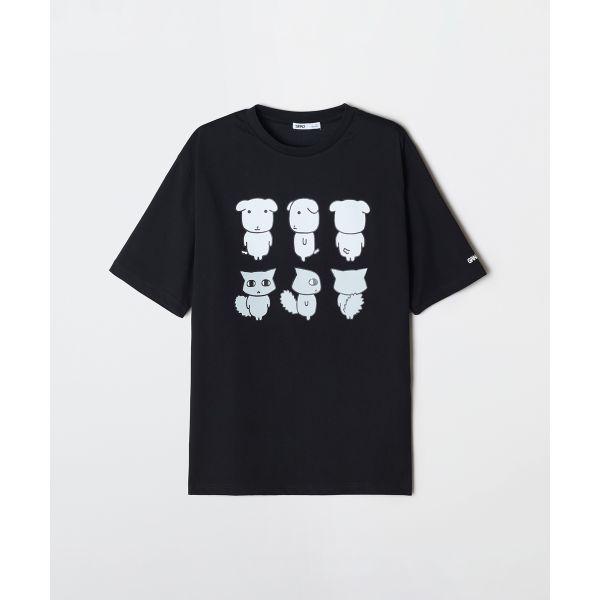 SPAO [가나디] 반팔 티셔츠(GRAPHIC BLACK)_SPRLG25U09