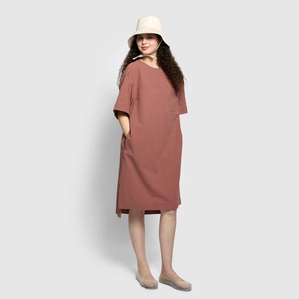 JAJU 자주 (JAJU) レディース シアーサッカー 半袖 ワンピース