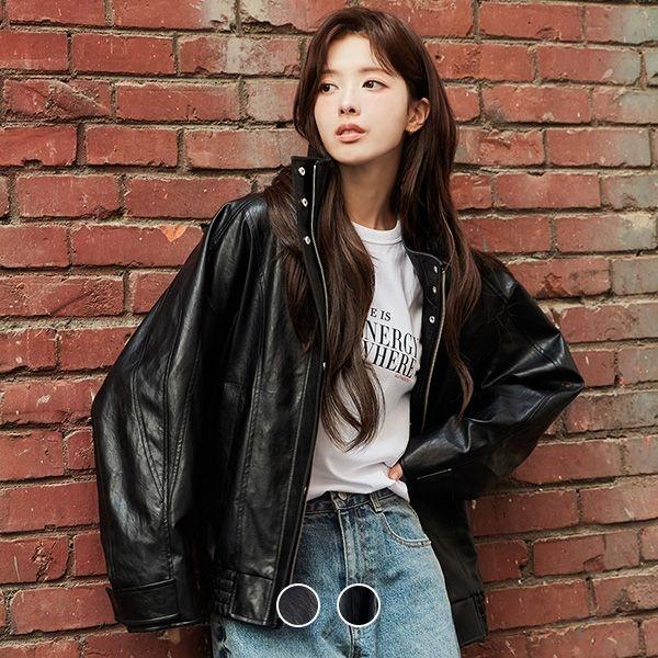 GIORDANO ノ・ジョンウィ (노정의) レディース シンセティックレザー ジャケット 375946