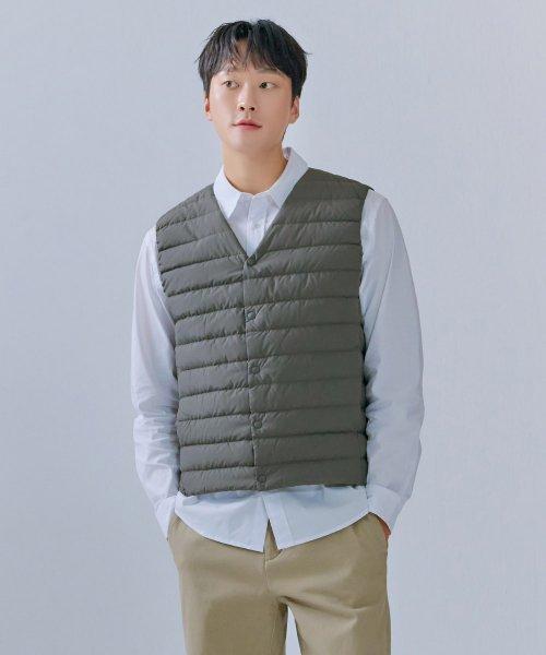 メンズ 2WAYネック 軽量ダウンベスト-CFZK7301C08 CFZK7301C08
