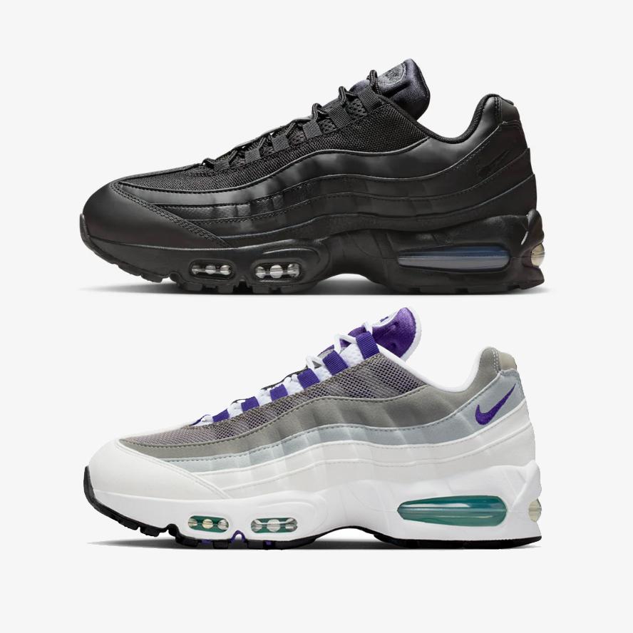 ナイキ エアマックス 95 ビッグバブル トリプルブラック パープルメッシュ