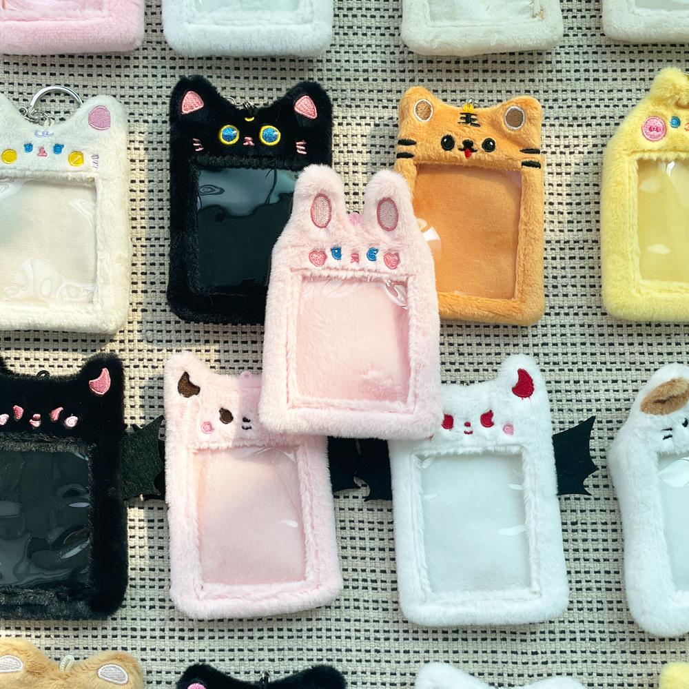ファー フォトカードホルダー 動物 フォトカードホルダー キーホルダー