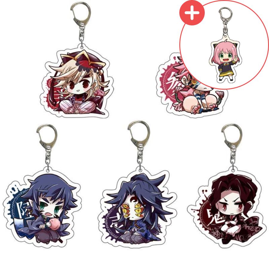 鬼滅の刃 むいむい 鬼上弦 5種キャラクター キーホルダー 鬼滅の刃 グッズ キーホルダー 人形 携帯電話 バッグチャーム