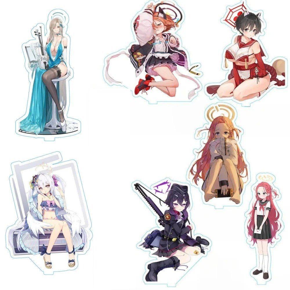 ブルーアーカイブグッズ フィギュア アクリルスタンド デスク装飾 オタク デスクテリア 8 1個