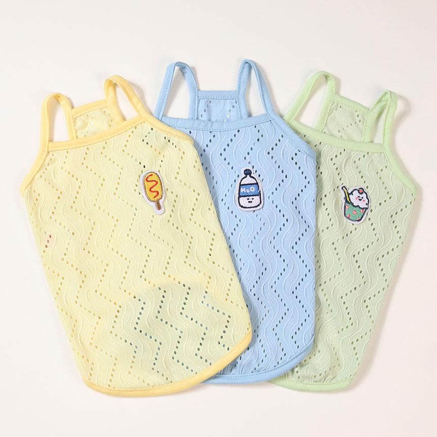 犬用タンクトップ 犬用 春夏服 猫服 中型犬 パンチングパッチ