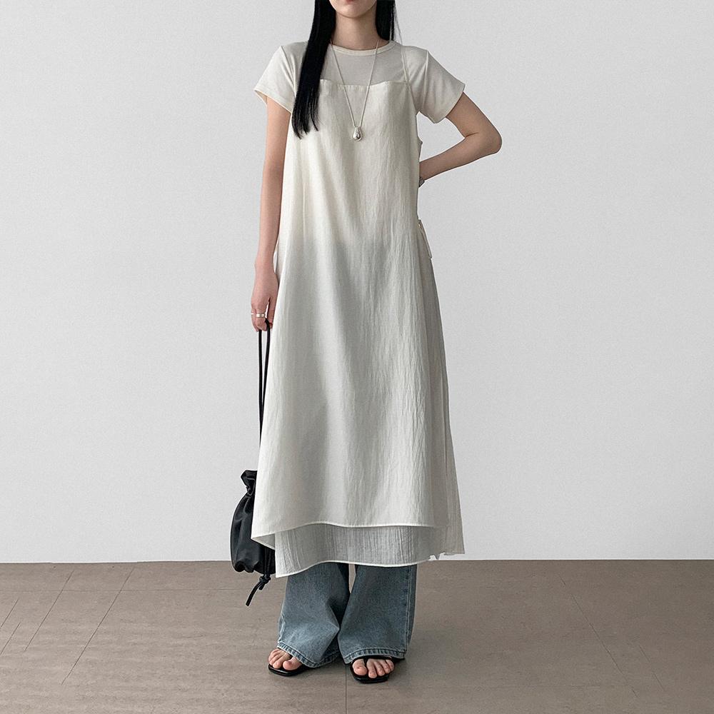 LUNEING (루닝) キャミレイヤードロングワンピース