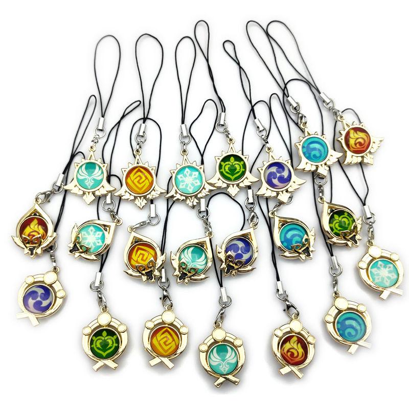 [当日出荷] 원신 미니 신의눈 핸드폰 고리 열쇠고리 방랑자 몬드 불