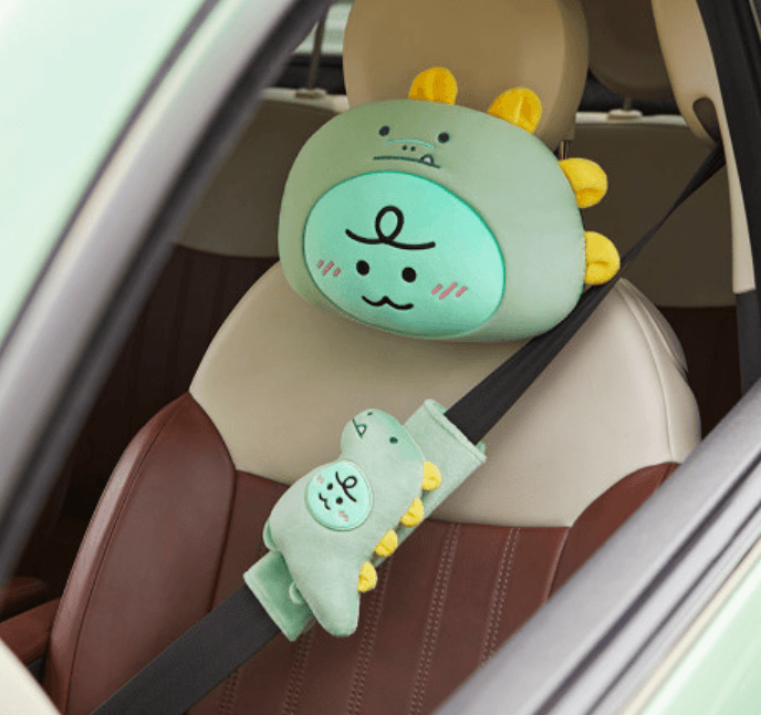 カカオフレンズ 恐竜 ジョルディ シートベルトカバー ジョルディ ネックピロー