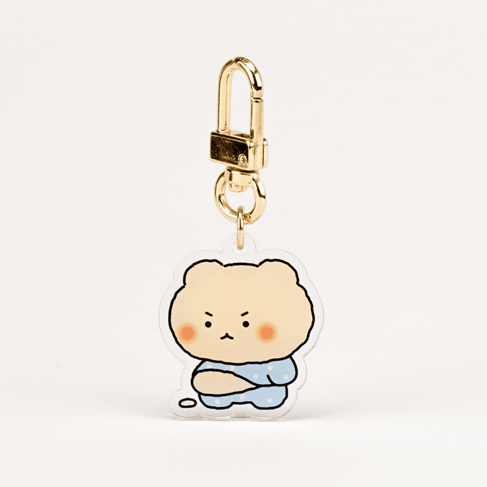 망그러진 곰 (Manggeureojin Gom) アクリル キーホルダー お腹ぽっこり 熊
