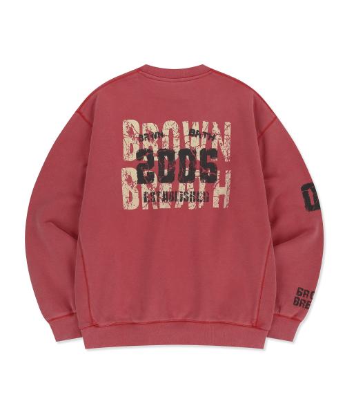 [ブラウンブレス] 2006 PIGMENT CREWNECK - RED BLSMMT003RE