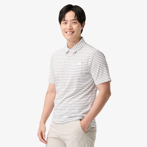 [프로월드컵] PWX Q225-3325-26 メンズ 冷感 ストライプ 半袖カラーTシャツ 5018319222