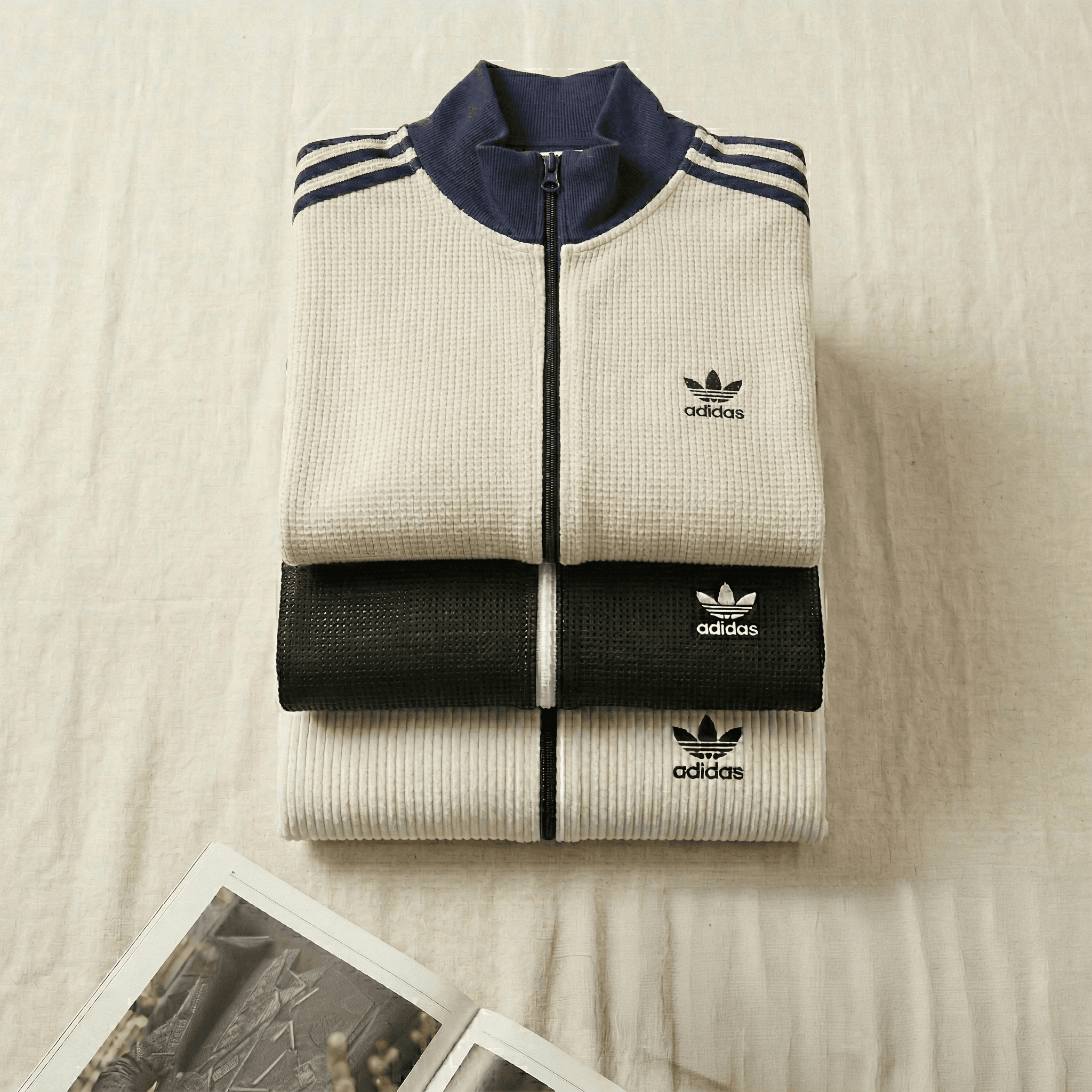 adidas ワッフルジャージ ニット トラックトップ ジャケット ベッケンバウアー