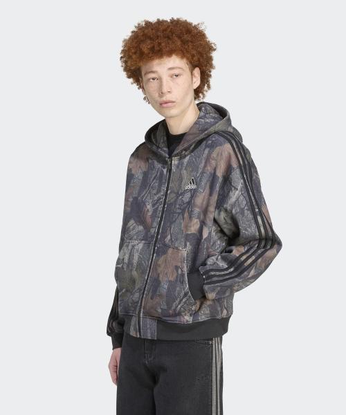 [아디다스] カモフラージュ フーデッド ジップアップ - ブラック / JY2775 JY2775