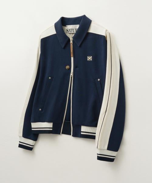 [세터] 로턴カラー トラックジップアップジャケット クラシックネイビー SA243MTJ16NV